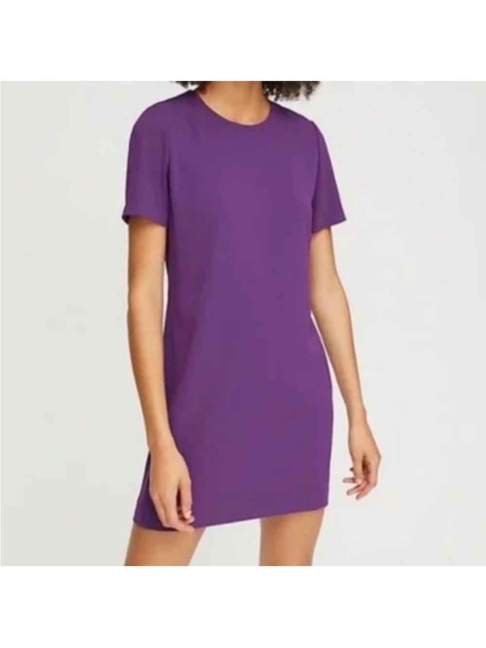 Babaton Aritzia Patricio Dress Purple Size 6 Short Sleeve Shift Business Office